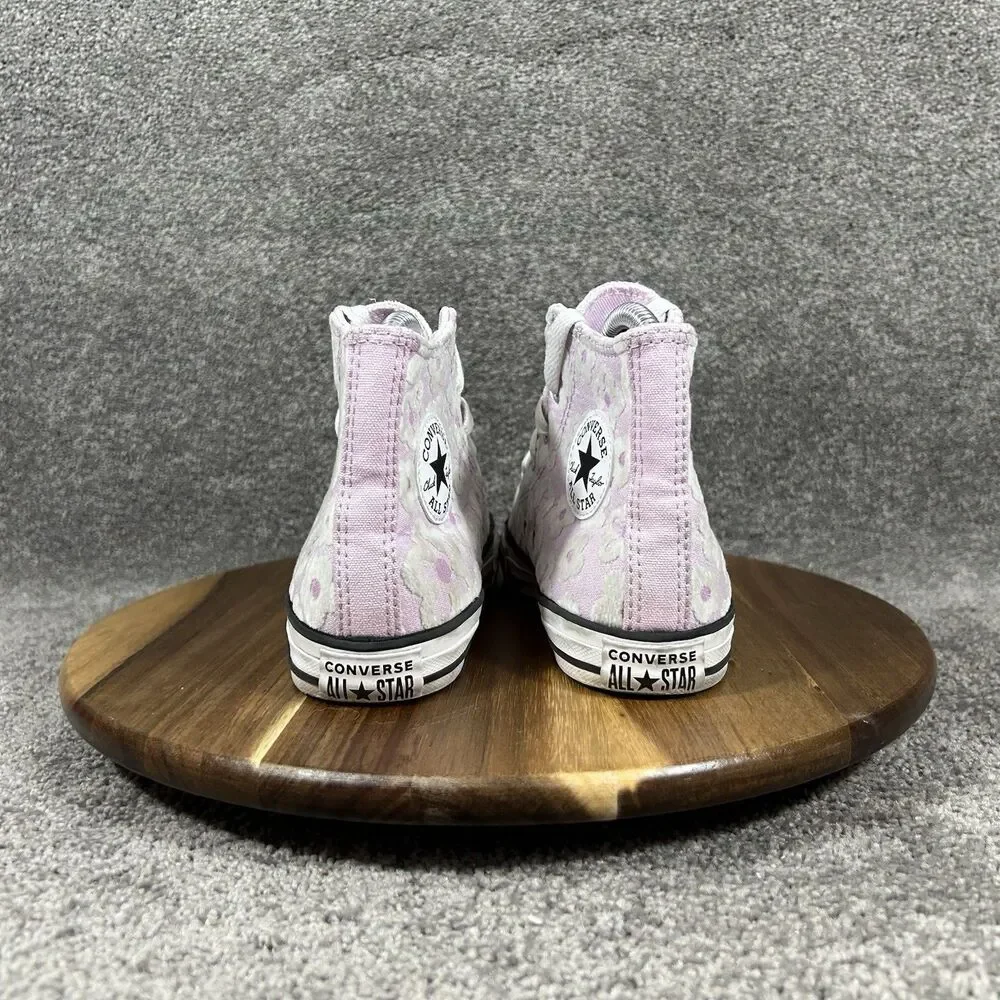 Converse Chuck Taylor All Star Hi A08117F Girls Size 2.5 Floral Lavender Shoes